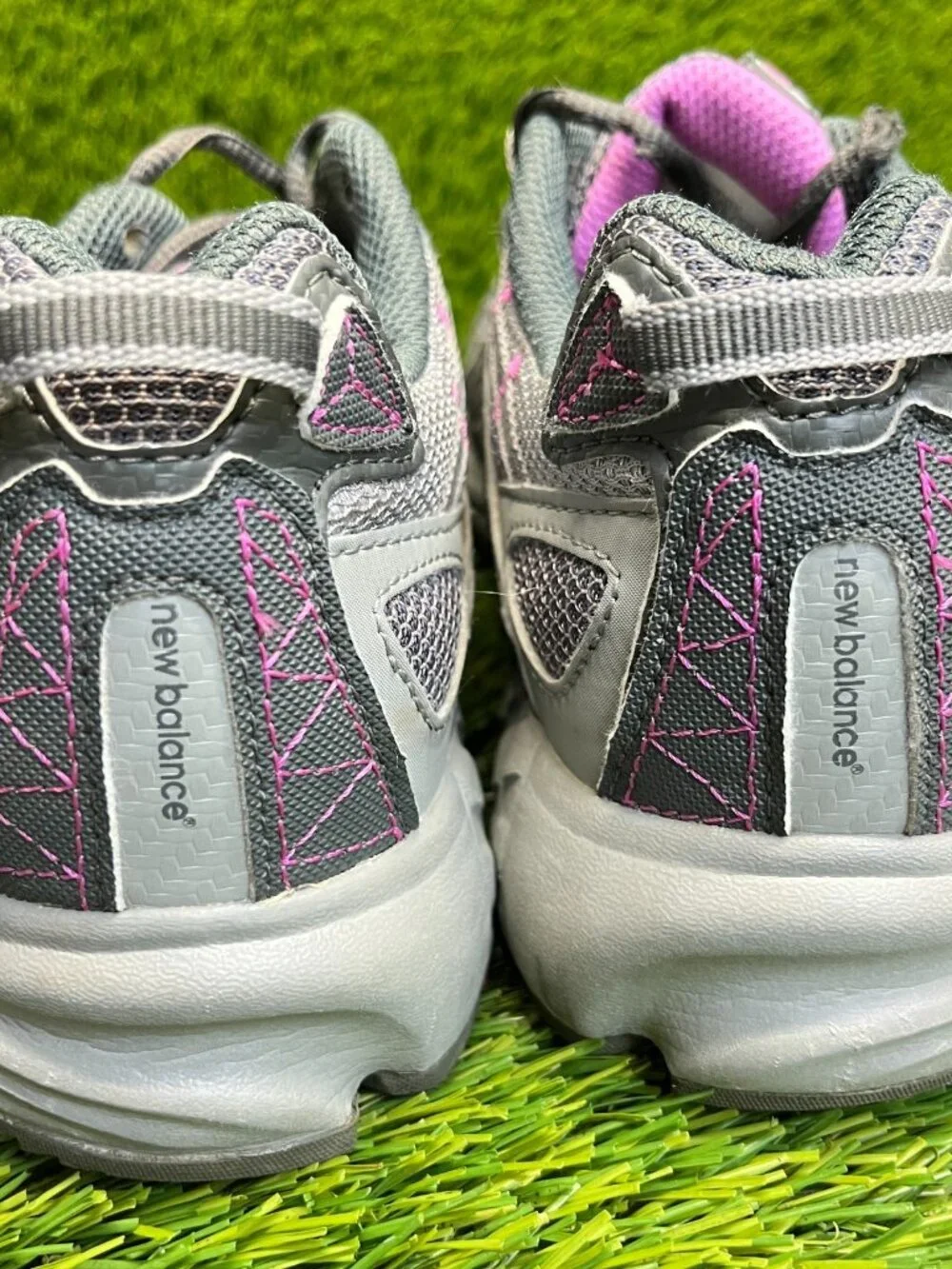 New Balance 411V2 Womens Size 8 Gray Black Pink Athletic Running Shoes Sneakers